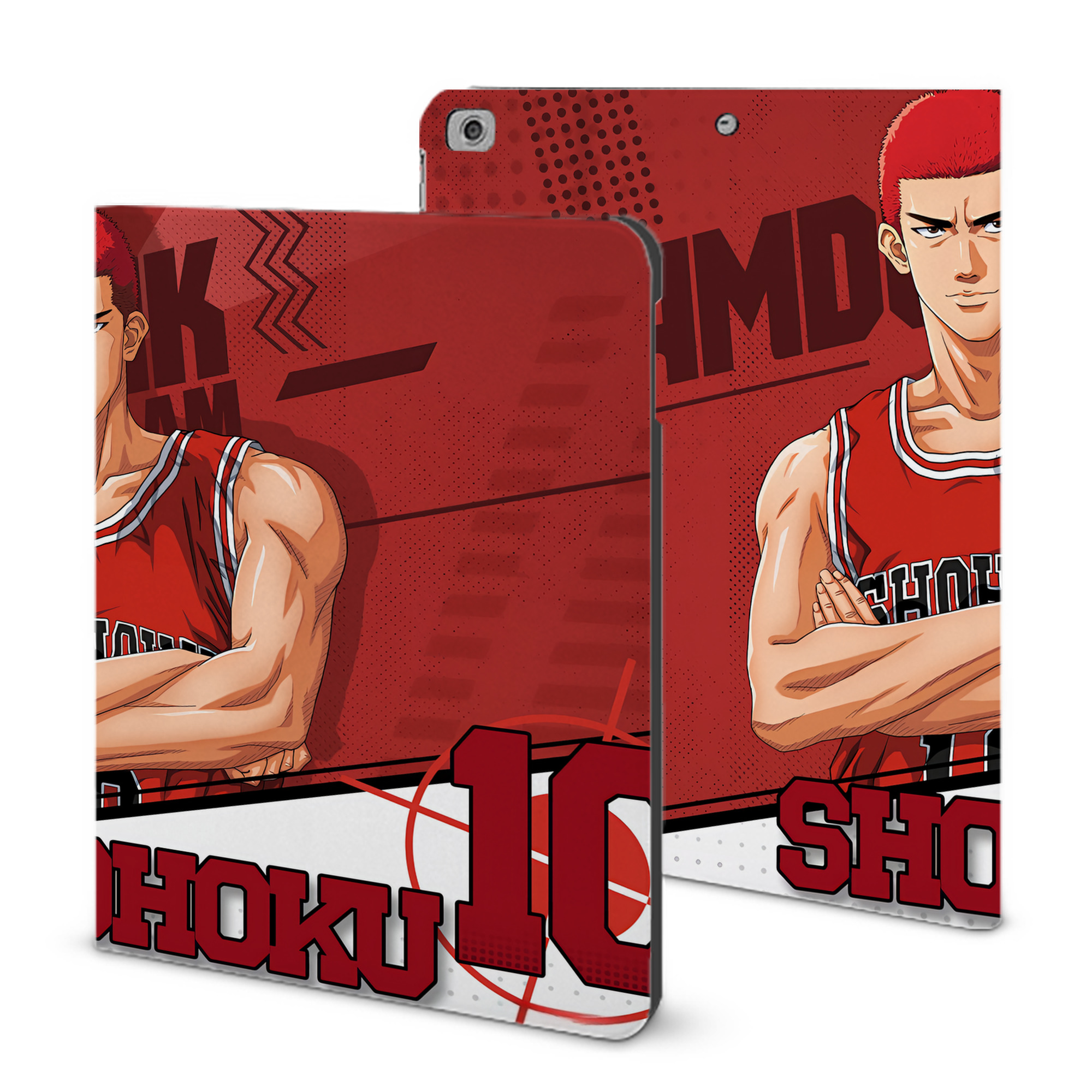 （画像用） SLAM DUNK／スラムダンク IPad ケース ブック型 PUレザー TPU 耐衝撃 軽量 薄型 ペン収納なし 全面保護 IPad 各モデル対応